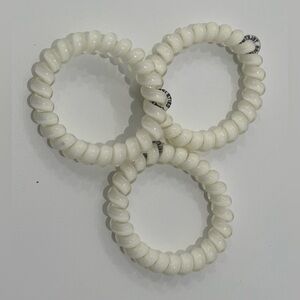 Teleties White Spiral Hair Ties